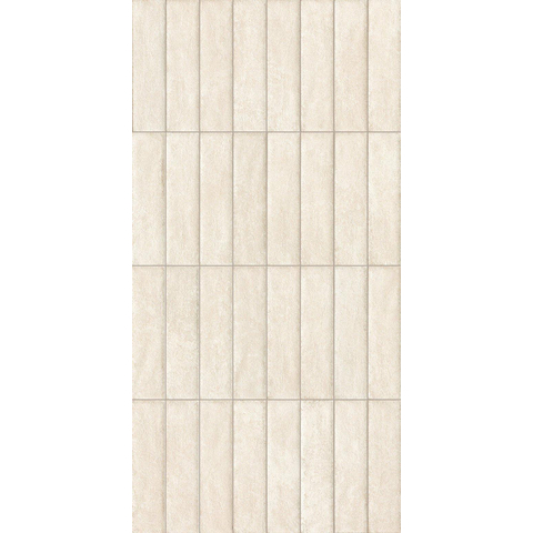 ÉCHANTILLON Terravito Elzino carreau mural et de sol - 6x24cm - Aspect pierre naturelle - Blanc mat (blanc) SW1221409