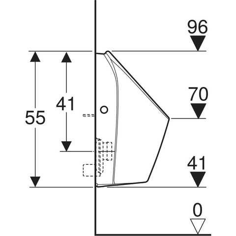 Geberit Renova Urinoir (goot) - wit SW1235321