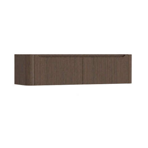 H&R Badmeubelen Juice Wastafelonderkast - 160x45x40cm - afgeronde hoeken - 2 met - geïntegreerde greep - coffee SW1490652