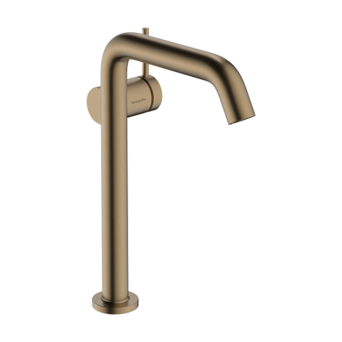 Hansgrohe Tecturis S - wastafelkraan - 1-gats - bm 240 fine coolstart m. push open waste m. vaste uitloopvoorsprong 16.7cm - brushed bronze SW1126246