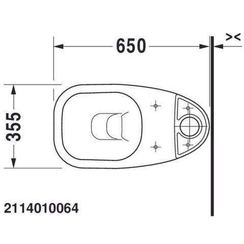 Duravit D-code Duoblokpot - diepspoel - met AO - 35.5x65cm - inclusief bevestiging - zonder reservoir - wit SW69725