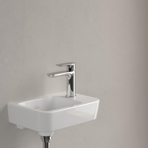 Villeroy & Boch O.novo fontein - 36x25cm - 1 kraangat rechts - zonder overloop - White Alpine (glans wit) SW448505