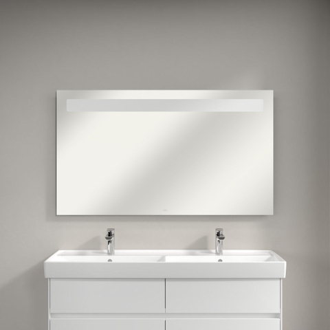 Villeroy & Boch More To See spiegel met geïntegreerde LED verlichting horizontaal 3 voudig dimbaar 130x75x4.7cm 1024971