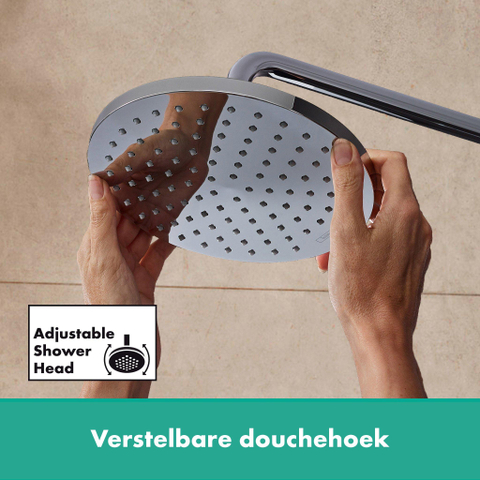 Hansgrohe Vernis Blend regendoucheset – Ø20.5 cm hoofddouche – glijstang – chroom – 1-jets SW651723