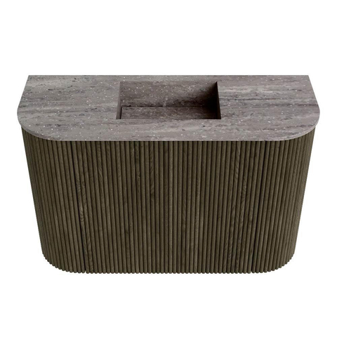 Mondiaz JOYA-DLUX 63.2cm toiletmeubel - ronding links en rechts kleur Shadow - Wastafel FAYE positie Midden Zonder kraangat kleur Oza. SW1425084