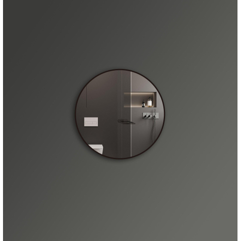 Saniclass Retro Line miroir – Ø 80 cm – Noir mat SW643425