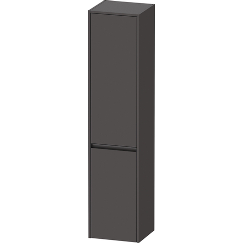 Duravit Ketho.2 Hoge kast - met 2 deuren - 40x176x36cm links - met tip ongrafiet - mat grafiet (grijs) SW772446