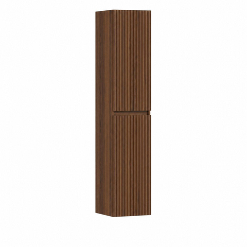 HR badmeubelen Colonne haute - 35x35x170cm - façade 3D - 2 portes - ouverture à gauche - sans poignée - chêne foncé SW871424