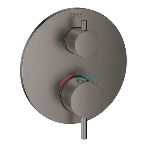 GROHE Atrio Pièce de finition mitigeur douche encastrable thermostatique sans inverseur douche et baignoire Brushed Hard Graphite SW296659