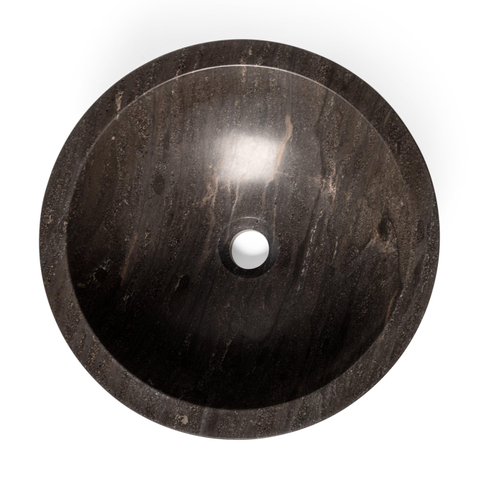 Forzalaqua Roma Vasque 40x40x15cm Ronde Pierre naturelle Pierre bleue adoucie FO100001