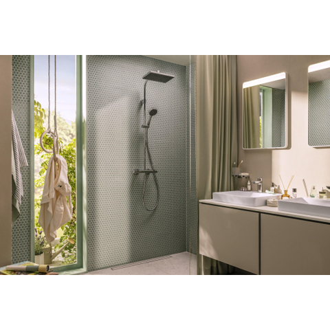 Hansgrohe Activera Q colonne de douche - 29x18cm - thermostatique - ecosmart+ - chromé SW1566676