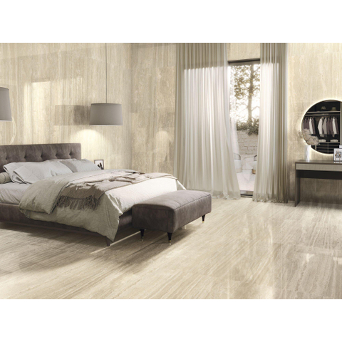 SAMPLE Terravito Dovaro wand- en vloertegel - 120x60cm - 9mm - gerectificeerd - Donker Beige SW1221563