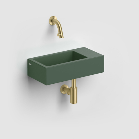 Clou Mini Suk siphon de lavabo doré brossé PVD pour petits lave-mains SW799377