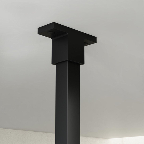 Fortifura Galeria Douche à l'italienne - 70x200cm - Verre dépoli - Bras plafond - Noir mat SW957608