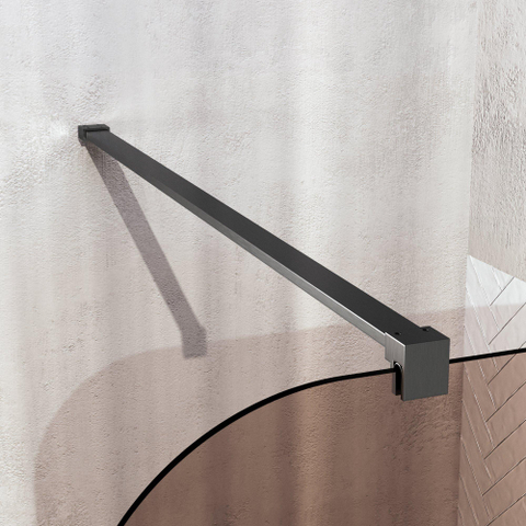 BRAUER Orion Paroi de douche à l’italienne - 90x200cm - verre bronze - revêtement en verre - PVD - Gunmetal brossé SW1476021