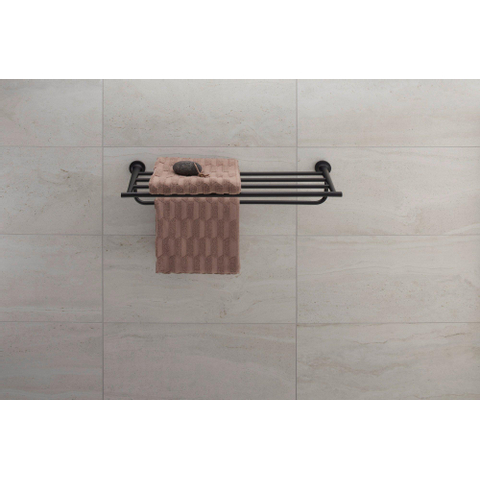 Duravit Starck T Handdoekhouder - 4 rijen - 61cm - mat zwart SW297093