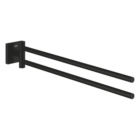 Grohe Start Cube QuickFix Handdoekhouder - 43.8cm - 2-lids - draaibaar - matte black (mat zwart) SW1126536