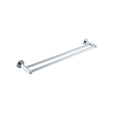 Fortifura Calvi Handdoekhouder - dubbel - rond - hoogglans chroom SW639925