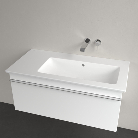 Villeroy & Boch venticello meubelwastafel - 100x50cm - zonder kraangat - met overloop CeramicPlus - White Alpine (glans wit) 1025137