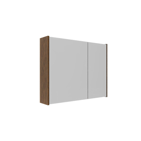 Saniclass Holz Frame Armoire miroir - 80x63x16cm - incluant panneaux latéraux - Walnut pure SW1470584