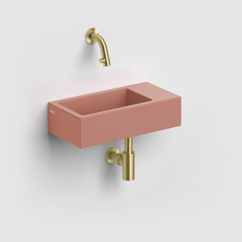 Clou Mini Suk siphon de lavabo doré brossé PVD pour petits lave-mains SW799377