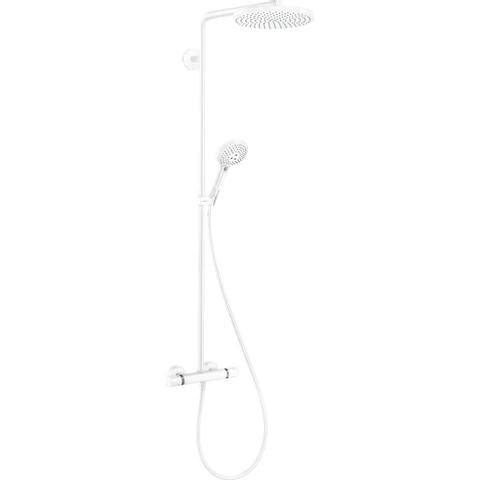 Hansgrohe Raindance Select S - showerpipe - 240 - 1jet PowderRain - met thermostaat - mat wit SW297297
