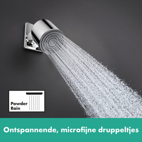 Hansgrohe Pulsify S hoofddouche - 10.5cm - rond - 1 straalsoort - green - ecosmart - chroom SW651015