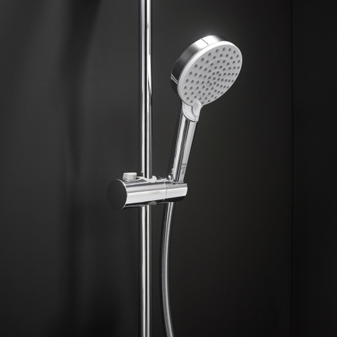 Hansgrohe Vernis Shape Showerpipe - 230 - 1jet - met douche - thermostaat - ecosmart - hoogglans chroom SW651953