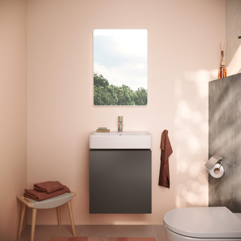 Hansgrohe Xilesa E meubelset 1la 480x380 met Xanuia wastafel 500 SlateMattGrey SW1567294