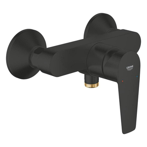 Grohe Start Edge Doucheset - douchemengkraan - Vitalio Joy Glijstang - 60 cm - ronde handdouche - 3 straalsoorten - matte black (mat zwart) SW1566445