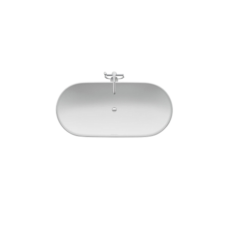 Duravit Luv Vrijstaand bad - 1800x850mm - met mantel - inclusief af- en overloopgarnituur - mat wit SW228003