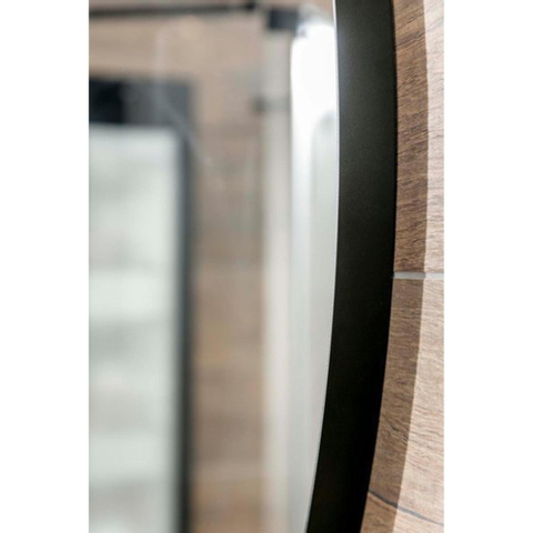 Plieger Nero Round Miroir standard 80cm avec cadre Noir SW225422