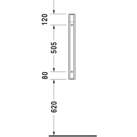 Duravit Starck 3 cloison de séparation pour urinoir 80x705x400mm blanc 0315028