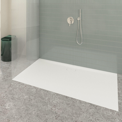 Villeroy & Boch Ecora douchebak - 170x90x3.5cm - afvoer lange zijde - white alpine (wit) SW1558936