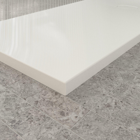 Villeroy & Boch Ecora douchebak - 170x80x4.5cm - afvoer korte zijde - white alpine (wit) SW1558880