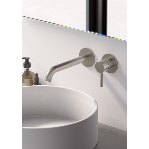 Hotbath Buddy Afbouwdeel ten behoeve van inbouw Wastafelkraan - 22cm - geborsteld nikkel (RVS) SW1246257