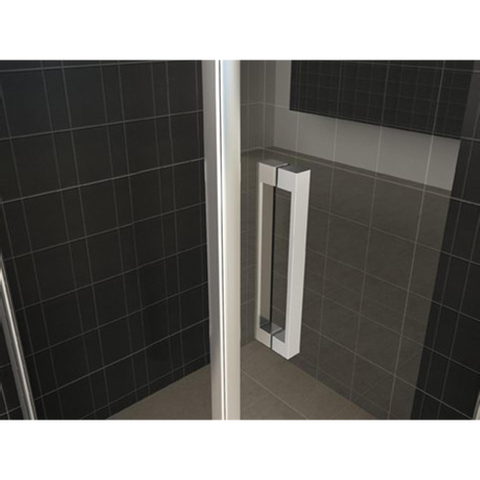 Wiesbaden Salone Cabine - met 1 draaideur - 100x100x200cm - 8mm - nano helder glas - chroom SW62379