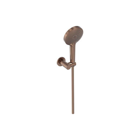 MAY Toebehoren Handdoucheset - 3-standen handdouche verstelbare wandsteun en smooth doucheslang 125cm Geborsteld mat koper PVD SW1224709