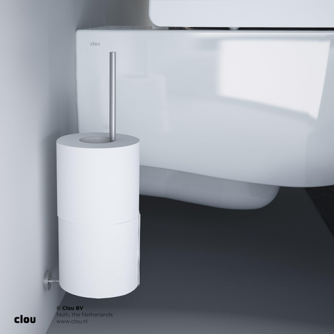 Clou Slim reserverolhouder t.b.v. 3 stuks rvs geborsteld SHOWROOMMODEL SHOW24648