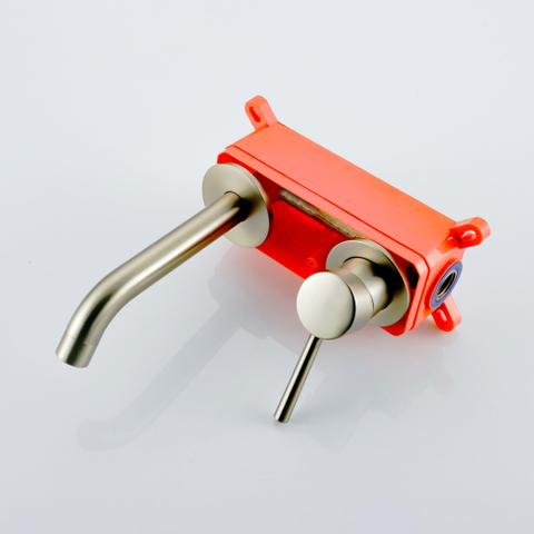 Fortifura Calvi Wastafelkraan - inbouw - met inbouwdeel - PVD - geborsteld messing (goud) SW720228
