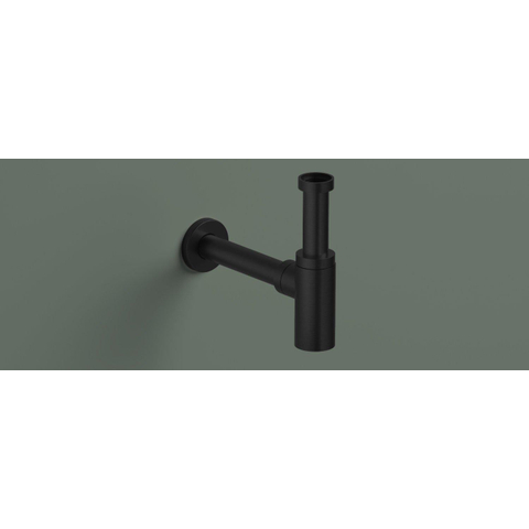 Hotbath Cobber Wastafelsifon - rond - PVD - mat zwart SW1119159