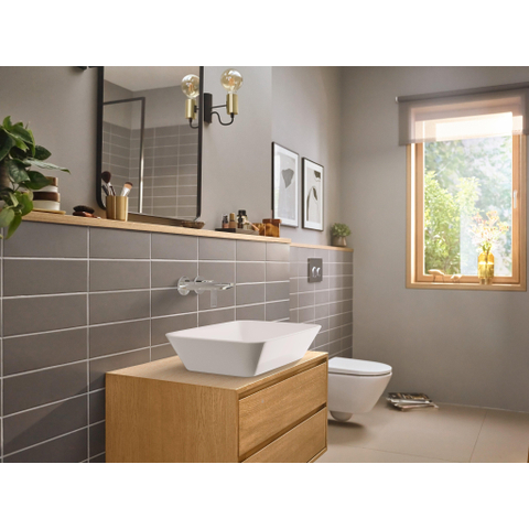 Hansgrohe Rebris e 1 greeps wastafelkraan - inbouw - wandmontage - met uitloop 20 cm - hoogglans chroom SW796442