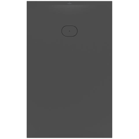 Villeroy & Boch Ecora douchebak - 160x100x4.5cm - afvoer korte zijde - anthracite (antraciet) SW1558906