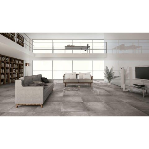 Ceralto Quercio Wood Carreau de sol et de mur 80x80cm 10mm rectifié R9 grès cérame Smoke SW295179