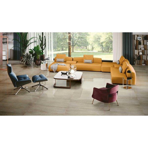 ÉCHANTILLON Ceralto Tavola Marble Carrelage sol et mur 60x120cm 10mm rectifié R10 grès cérame Bianco SW914550