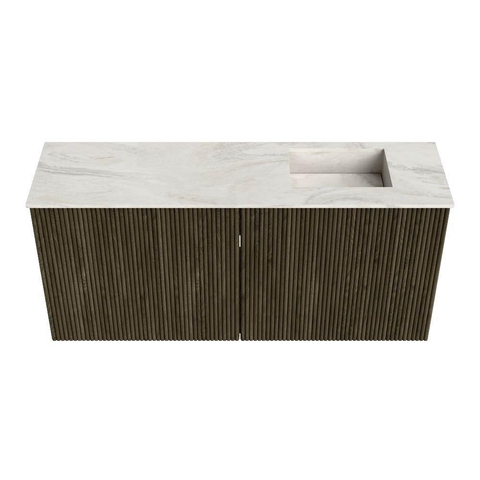 Mondiaz JOYA-DLUX 90cm toiletmeubel - kleur Shadow - Wastafel FAYE positie Rechts Zonder kraangat kleur Ostra. SW1423014