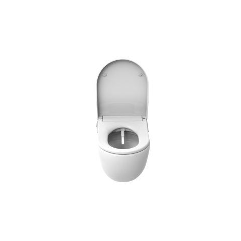 Bidetwash Optima douche-wc-zitting met wandcloset – set – compact 36,5x51 cm – glans wit SW1576442