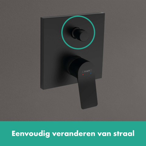 Hansgrohe VIVENIS Eengreeps badmengkraan - inbouw - met geïntegreerde zekerheidscombinatie EN1717 chroo - mat zwart SW647119