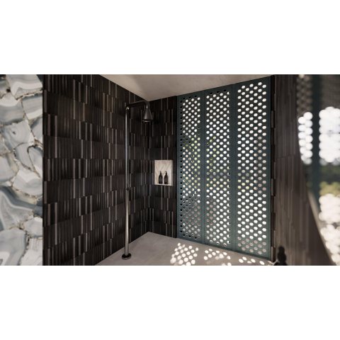 The Mosaic Factory Sevilla mozaïektegel - 30x30cm - 8mm - mat porselein carbon shades of gray (antraciet) SW1015077