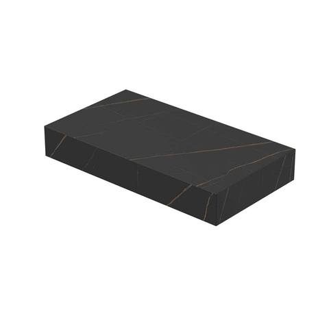 INK Blocq Plateau de lave-mains - 40x22x6cm - suspendu - sans découpe - céramique Lauren black mat SW798505